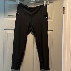 RBX women’s small, athletic capris, black with reflective detail and pocket